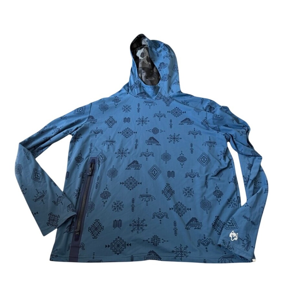 Greyson Woven Spirits Cokato Hoodie Mens M Blue Thorny Lea Golf Club Pullover